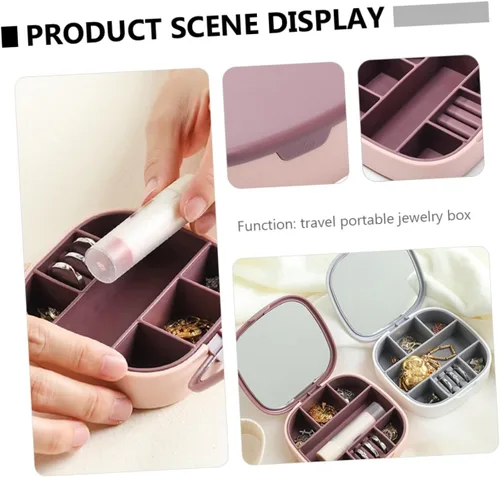 Vista 6 de Holibanna Box jewelry storage box women jewel holder mini jewelry case jewelry storage drawer jewelry case container drawer jewelry organizer joyero