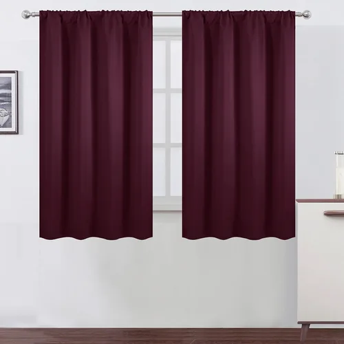 Vista 52 de LEMOMO Cortinas opacas de 42 x 54 pulgadas, juego de 2 paneles de cortinas con aislamiento térmico para oscurecer la habitación
