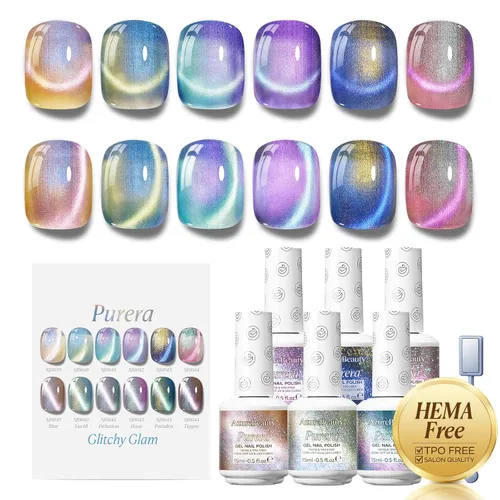 Vista 10 de AzureBeauty Juego de imanes de ojo de gato, kit de herramientas de uñas de ojo de gato francés con corazón, conejo francés, bolígrafo magnético