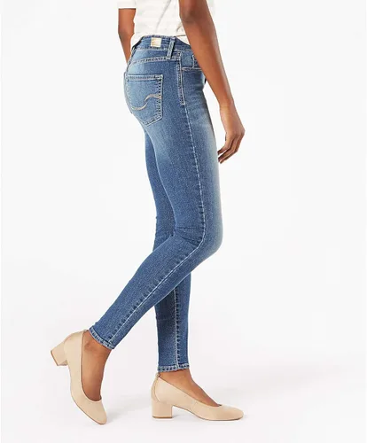 Vista 2 de Signature de Levi Strauss Co Gold Label - Jeans ajustados para mujer con diseño totalmente modelador tallas estándar y grandes