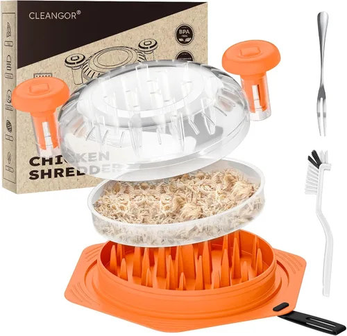 Vista 17 de Cleangor Herramienta de trituración de pollo Twist Grande, trituradora de carne libre de BPA con mango ergonómico, herramienta de trituración