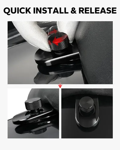Vista 3 de Amazicha Kit de tornillos de asiento trasero de aluminio negro para perno de asiento trasero de 1/4 "-20 roscas compatible con Harley Davidson