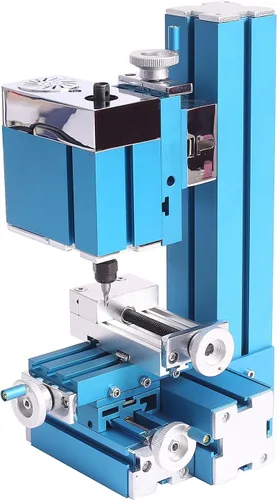 Vista 9 de Mini máquina de torno de metal, herramienta universal CNC DIY Torno de madera de sobremesa, Metalworking motorizado, Máquina de perforación superior