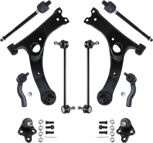 Vista 103 de Detroit Axle - Kit de suspensión delantera de 10 piezas para Chevrolet Trailblazer GMC Envoy 2004-2007 2005 2006 Soportes de brazo de control