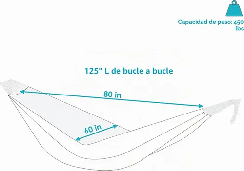 Vista 3 de Sunnydaze - Hamaca doble brasileña de algodón para exteriores - Hamaca al aire libre con capacidad para 450 libras - Desierto relajante