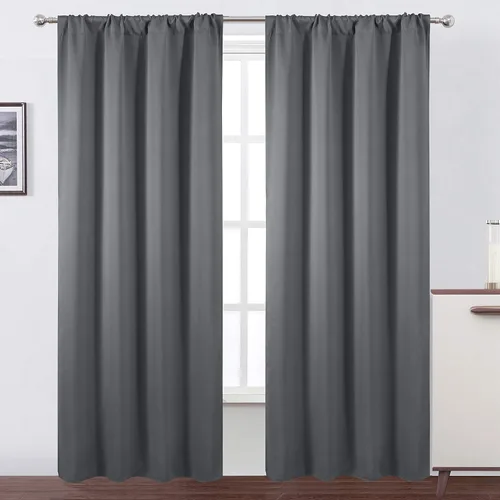 Vista 95 de LEMOMO Cortinas opacas de 42 x 54 pulgadas, juego de 2 paneles de cortinas con aislamiento térmico para oscurecer la habitación