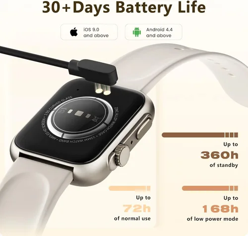 Vista 7 de Reloj inteligente para hombres y mujeres, llamada Bluetooth, más de 120 modos deportivos, rastreador de fitness, seguimiento del sueño, contador