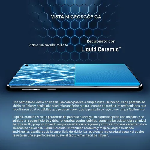 Vista 3 de LIQUID CERAMIC Protector de pantalla de vidrio resistente a arañazos e roturas, nanoprotección para todos los teléfonos, tabletas, relojes