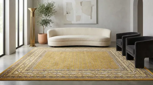 Vista 18 de Unique Loom Williamsburg Collection - Alfombra tradicional con borde central de puntos, alfombra de pasillo de 2 pies 9 pulgadas x 9 pies 10 Beige