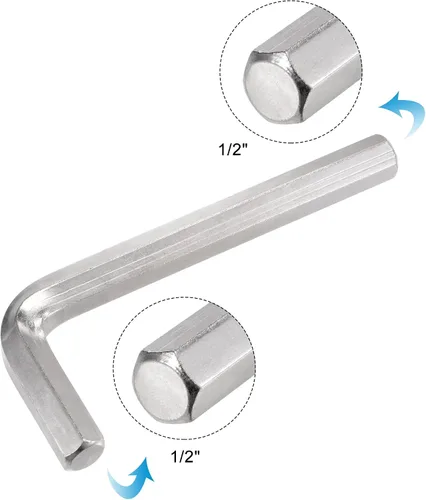 Vista 4 de uxcell Llave hexagonal de 1/2", herramienta de reparación CR-V en forma de L