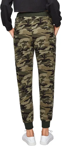 Vista 2 de SweatyRocks Pantalones deportivos de cintura elástica para mujer con gráficos de yoga