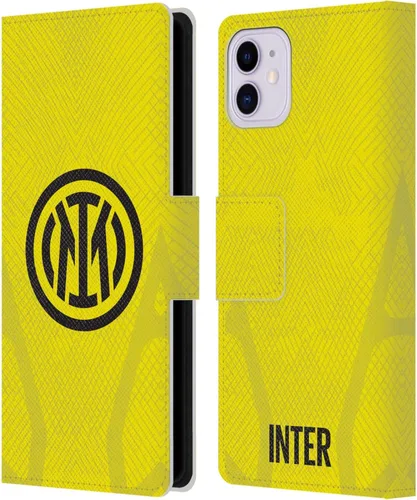 Vista 10 de Head Case Designs Officially Licensed Inter Milan Away 2025/26 Crest Kit Leather Wallet Case Compatible with Apple iPhone 11