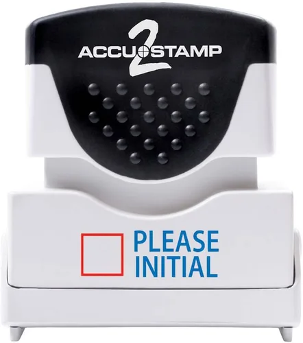 Vista 13 de ACCUSTAMP sello "APPROVED" con protección microban, sello con pretinta, con mensaje rojo y azul (035525)
