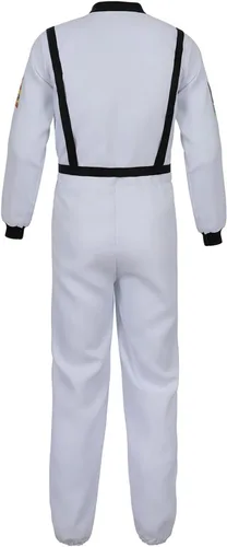 Vista 3 de Lehauya - Disfraz de astronauta para hombre, traje de vuelo del piloto, enterizo de prisionero, para Halloween, disfraces para adultos