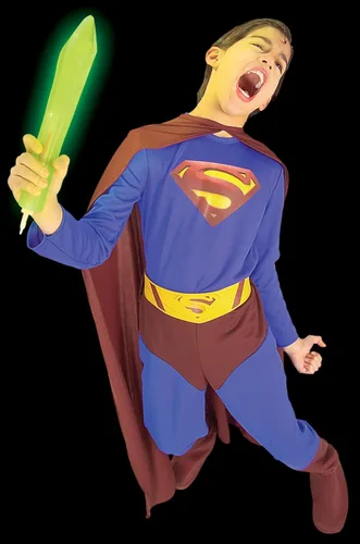 Vista 2 de Superman Kryptonite Shard de vidrio con Glow Sticks