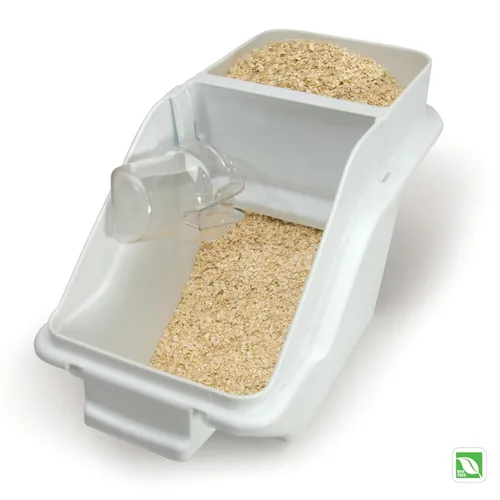 Vista 3 de Rubbermaid Commercial Products ProSave - Contenedor de estante para ingredientes de alimentos con cuchara medidora 100 tazas, blanco