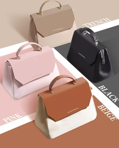Vista 8 de GLORIEROO Lonchera para niñas y mujeres, Beige, Estándar