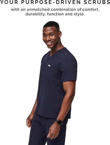 Vista 7 de Camiseta quirúrgica Figs Leon, de dos bolsillos, a medida, súper suave, antiarrugas, para hombre