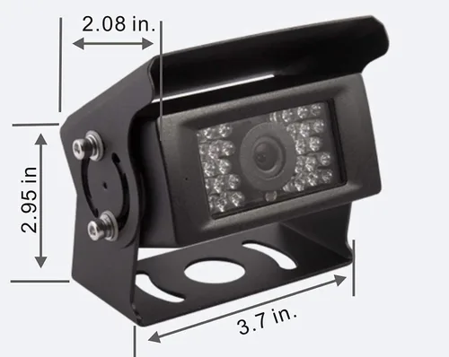 Vista 4 de AHD 1080P Sistema de cámara de visión trasera inversa con cable de 7 pulgadas, línea de guía, cámara de visión nocturna IR impermeable IP69K