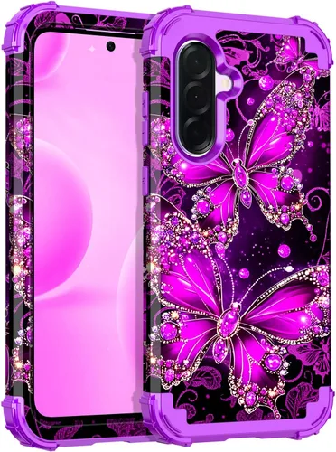 Vista 17 de Casetego Funda compatible con Galaxy A15 5G, que brilla en la oscuridad, tres capas, resistente, resistente, a prueba de golpes, protección