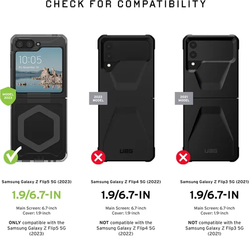 Vista 2 de URBAN ARMOR GEAR [Versión actualizada] Funda UAG para Samsung Galaxy Z Flip 5 2023 Plyo Ice, funda protectora resistente y resistente a caídas