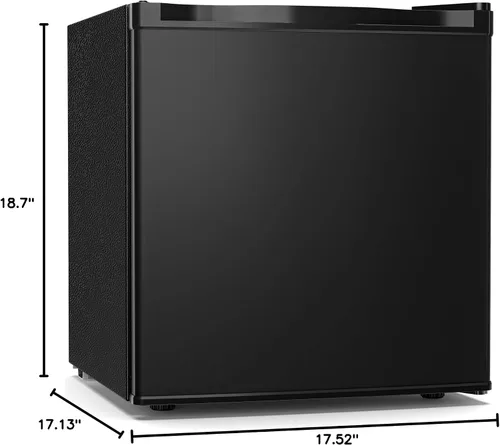 Vista 8 de Antarctic Star Mini refrigerador de 1.6 pies cúbicos con congelador, refrigerador pequeño y compacto con puerta reversible individual, estantes
