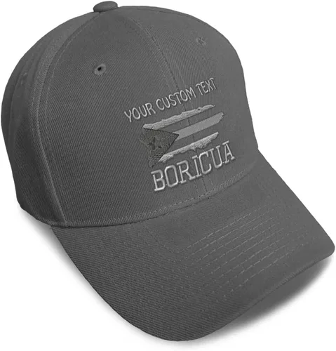 Vista 18 de Gorras de béisbol personalizadas para hombres y mujeres, bordadas con mapa de la isla de Puerto Rico, bandera C, sombreros de béisbol para hombre