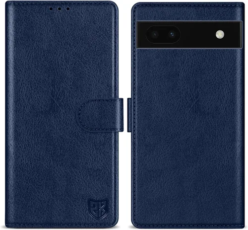 Vista 10 de ZZXX Funda tipo cartera para Google Pixel 6a con bloqueo RFID, ranura para tarjetas, función atril, cierre magnético, funda protectora de cuero