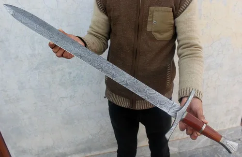 Vista 3 de Exclusivo legendario acero de Damasco/espada/daga/espada gladiosa de 37 pulgadas de largo