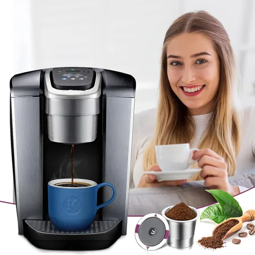 Vista 7 de Tazas reutilizables K Cups para Keurig, cápsulas de café reutilizables universales de acero inoxidable, cápsulas K recargables únicas para máquinas