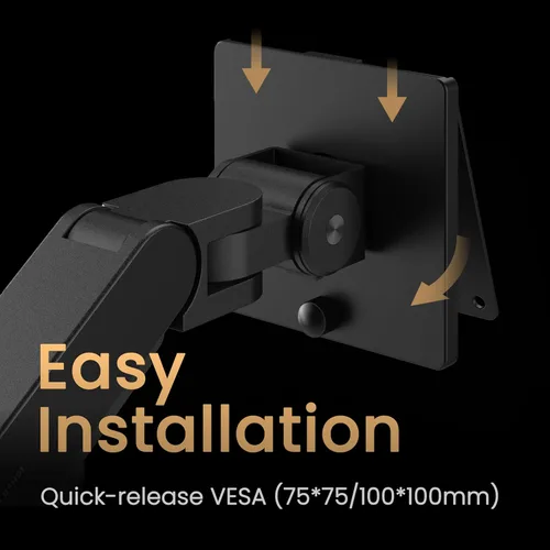 Vista 7 de BenQ BSH01 Ergo Brazo de Monitor - Soporte de Monitor con Resorte de Gas para Pantallas de hasta 45'' y 44 libras, Instalación Rápida, Sin Descenso