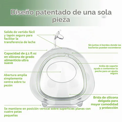 Vista 5 de haakaa - Colector de leche materna Ladybug, colector de leche para lactancia, cáscara de pecho para lactancia, reutilizable, colector de fugas