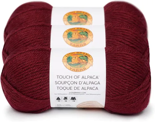 Vista 36 de Lion Brand Yarn Hilo Touch of Alpaca (1 madeja), color negro