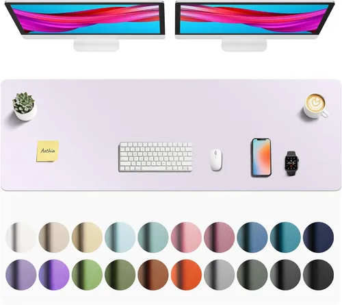 Vista 117 de Aothia - Protector de escritorio de cuero sintético grande, base antideslizante para mouse y superficie para escribir, impermeable, fácil de Agua