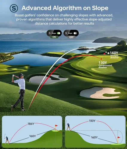 Vista 7 de Range Finder Golf S2,Premium Touchscreen & Automatic Brightness Adjustment High Precision Golf Range Finder,Flag Lock Vibration,Golf Rangefinder