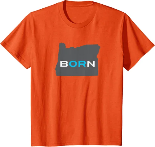 Vista 22 de Nacido en Oregon Camisa – Estado Mapa Born Idea de regalo, Negro