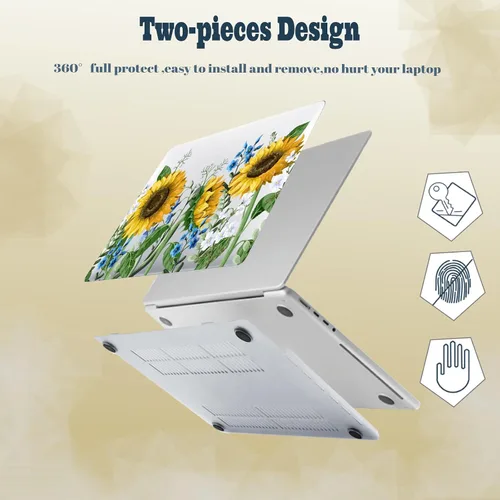 Vista 72 de Carcasa para laptop MacBook Air de 11 pulgadas 2015 2014 2013 2012 2011 2010 versión modelo A1465 A1370, Air 11.6 pulgadas a presión funda rígida