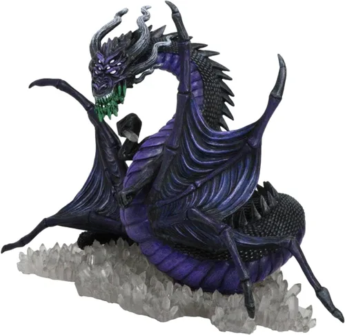 Vista 7 de Ebros Gift Fantasía Mitos y Leyendas Koss Earth Elemental Púrpura oscuro Luz de luna Araña Aracnafaria Dragón en suelo de cristal Figura Edad
