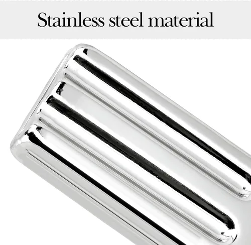 Vista 4 de Paquete de 12 moldes de paletas de acero inoxidable, moldes caseros para paletas de hielo con soporte, máquina reutilizable de cabeza plana