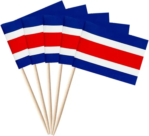 Vista 17 de stidsds 100 banderas de Antigua y Barbuda con palillos de dientes de Antigua y Barbuda, mini adornos pequeños para cupcakes de Antigua y Barbuda