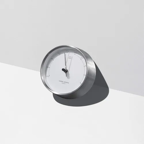 Vista 4 de Georg Jensen Henning Koppel barómetro 3.9 inch acero/Blanco