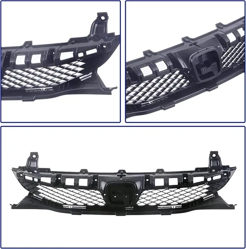 Vista 2 de Conjunto de parrilla delantera para Honda Civic Sedan 09-11, carcasa negra