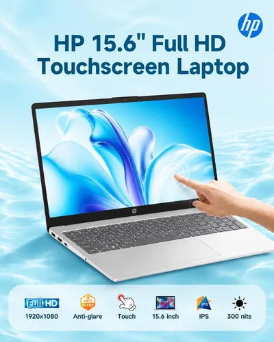 Vista 4 de HP Portátil con pantalla táctil de 15.6", Ryzen 7 7730U, SSD de 16 GB y 512