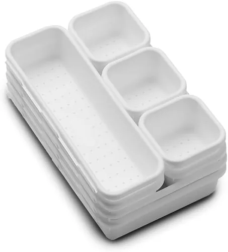 Vista 5 de Madesmart Paquete de compartimentos con enclavamiento, blanco, 8 piezas