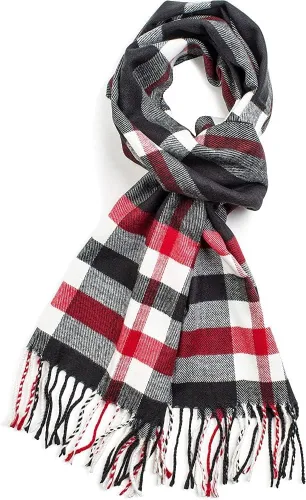 Vista 28 de Bufanda de invierno clásica con sensación de cachemira, colección súper suave