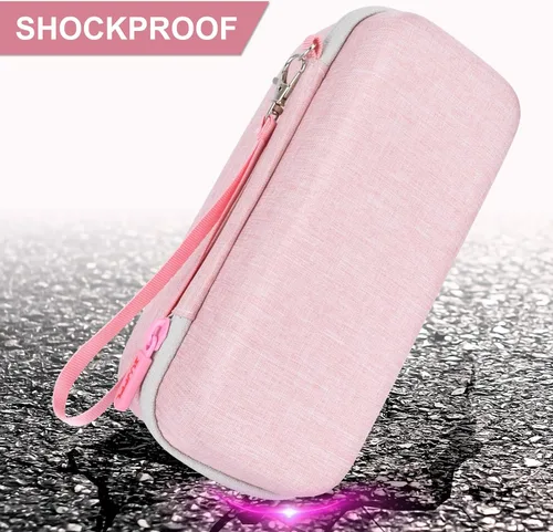 Vista 6 de Estuche rígido EVA para altavoz Bluetooth JBL Flip7/6/5, impermeable, portátil, funda de transporte premium para JBL Flip 4, para viaje, color rosa