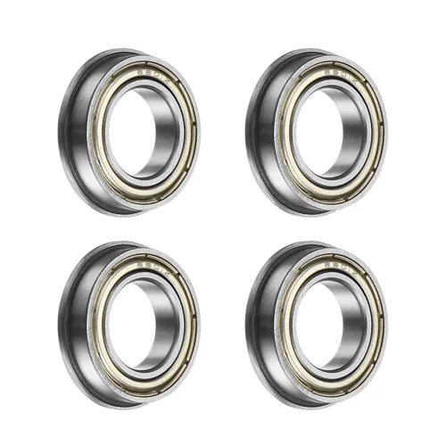 Vista 6 de uxcell MF52ZZ ensanchó el rodamiento de bolas, 4pcs 6.6x16.4x8.2 ft m acero cromado doble blindado ABEC1 cojinetes de brida Double Shielded, ABEC1