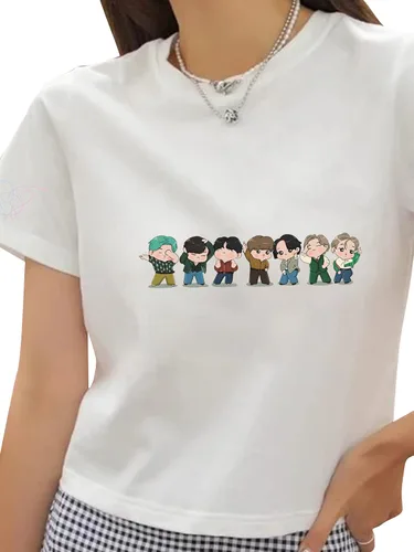 Vista 4 de Frantuma Camisa de Bangtan para niños Love Yourself Jungkook Suga RM Jimin Kpop, camisas de manga corta, cuello redondo, camiseta casual