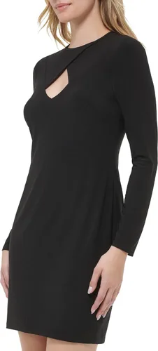 Vista 4 de Tommy Hilfiger Vestido de manga larga con cuello en V para mujer