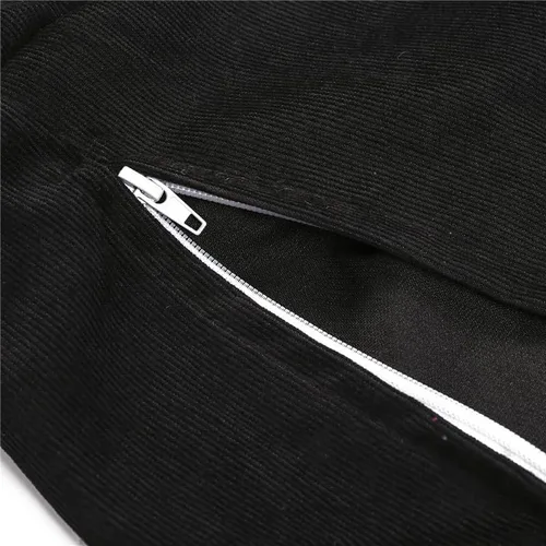 Vista 3 de Koolouispoper Funda de sofá de pana sólida para puf, silla con forma de gota de agua, funda de sofá perezoso para sala de estar, accesorio de Negro